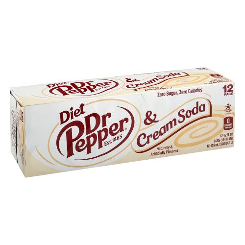 Dr Pepper Soda, 12 fl oz cans, 12 pack