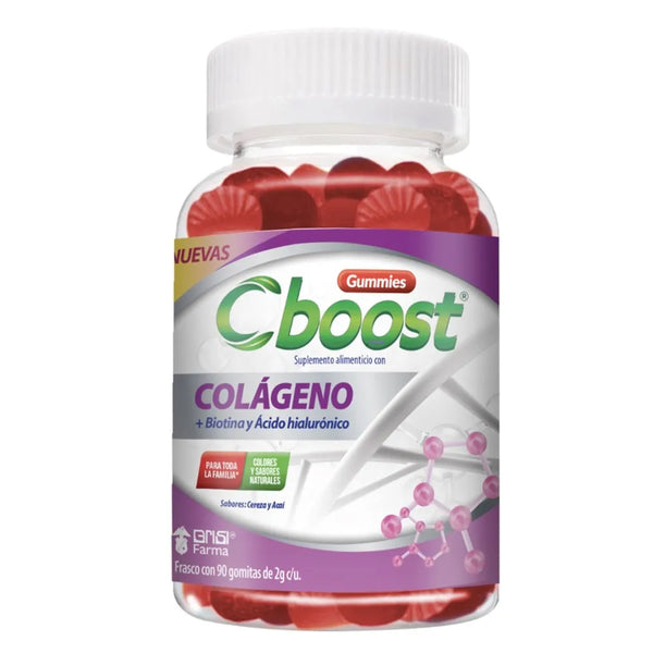 C-Boost Gummies Colágeno + Biotina + Ácido Hialurónico 90 Gomitas