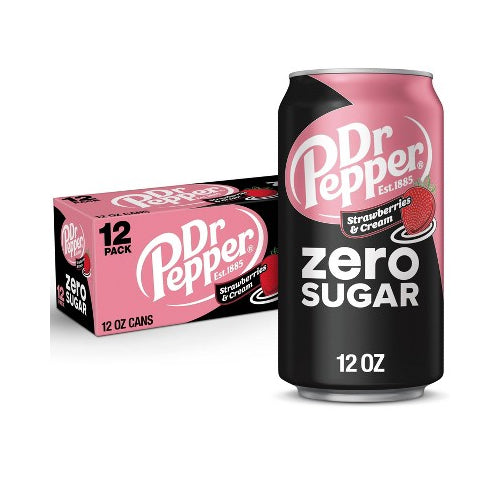 Dr. Pepper strawberries & cream zero sugar 12 pack