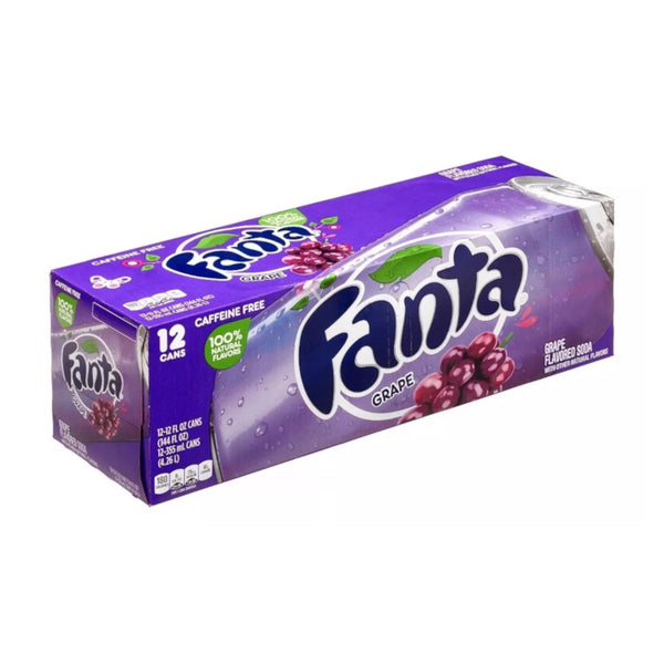 Fanta Grape Flavoured Soda Pack 12 12fl Oz 355ml Americano