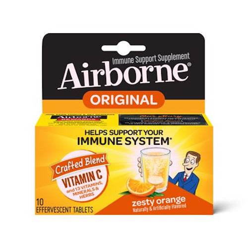 Airborne Original Crafted Blend Vitamin C 10 Effervescent Tablets