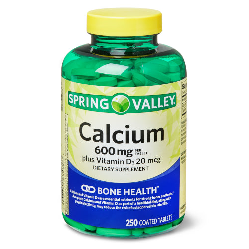 Spring Valley Calcium 600mg 250 Coated Tablets