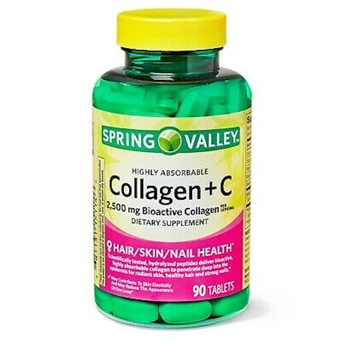 Spring Valley Collagen+C 2500mg 90 Tablets