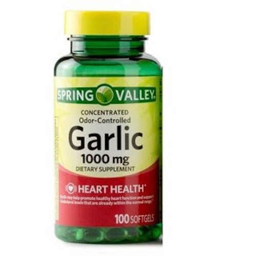 Spring Valley Concentrated Garlic 1,000mg 100 SoftGels