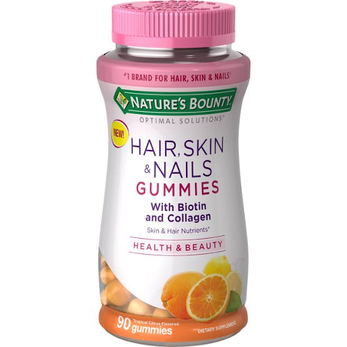 Nature's Bounty Hair, Skin & Nails With Biotin and Collagen 90 Gummies