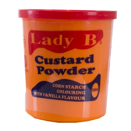 Lady B custard powder corn starch colouring with vanilla flavour