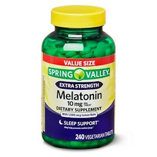 Spring Valley Extra Strength Melatonin 10mg 240 Vegetarian Tablets