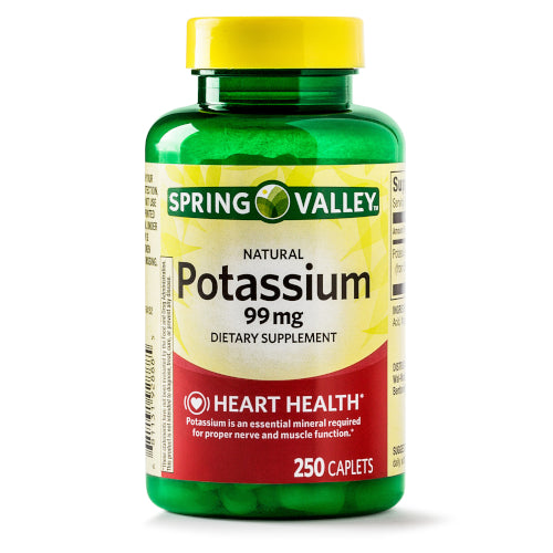 Spring Valley Potassium 99mg 250 Caplets