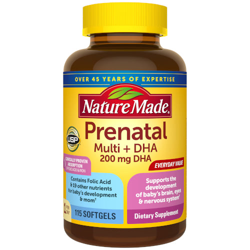 Nature Made Prenatal Multi+DHA 200mg 115 SoftGels