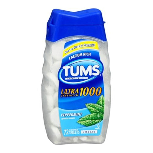 Tums antiacid peppermint 72 tablets