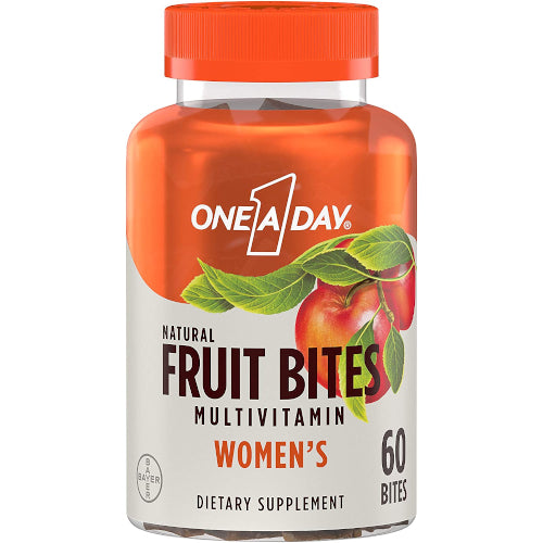 One 1 a Day Dietary Suplement Fruit Bites Multivitamin Womens 60 bites