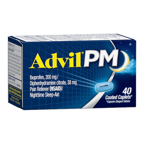 Advil PM Ibuprofen 200mg/Diphenhydramine Citrate 38mg 80 Caplets