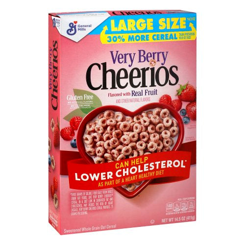 Very Berry Cheerios Flavored With Real Fruit Large Size 411g