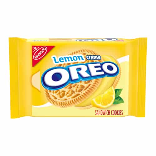 Nabisco Oreo lemon Creme Sandwich Cookies family size 566g